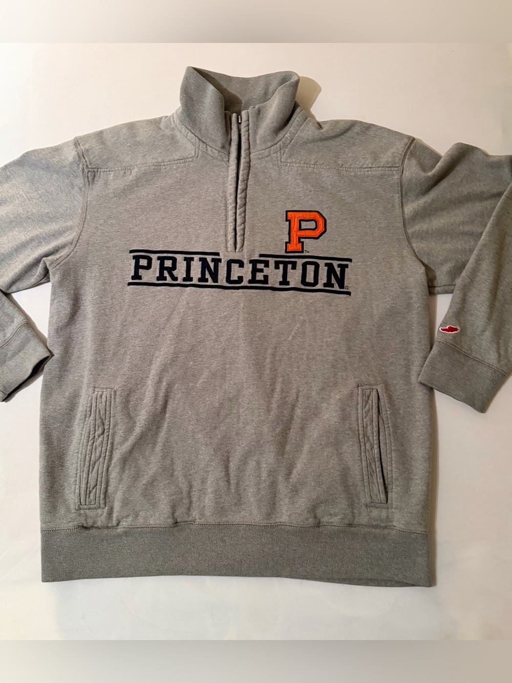 Vintage 90s Princeton MockNeck Quarter Zip Sweatshirt 2XL League Collegiate Out